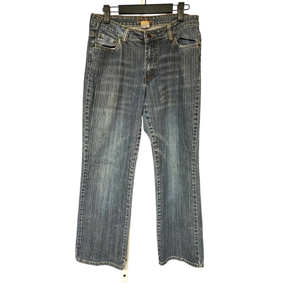 Taylor Marcs Jeans 6 Med Wash High Waist Straight Leg Denim Cotton Blend Blue - Picture 1 of 3